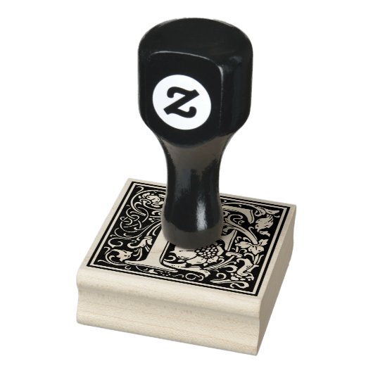 William Morris Letter F Rubberstempel (Stempel)