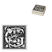William Morris Letter G Monogram Rubberstempel (Gestempeld)