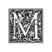 William Morris Letter M Rubberstempel (Afrduk)