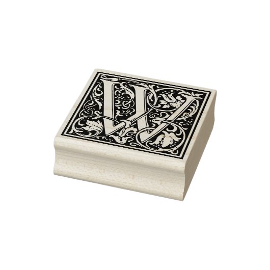 William Morris Letter W Rubberstempel (Stempel)