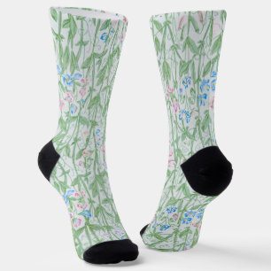 William Morris Lieve Erwt Pastel Bloem Kunst Sokken