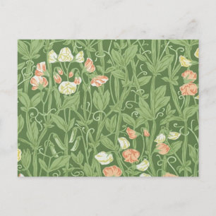 William Morris Lieve Erwt Patroon Vintage Botanisc Briefkaart