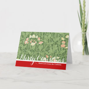 William Morris Lieve Erwt Patroon Vintage Botanisc Feestdagen Kaart