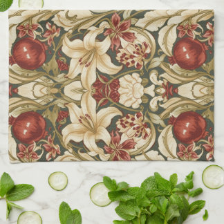 William Morris Lily and Pomegranate Floral pattern Theedoek