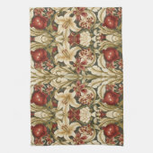 William Morris Lily and Pomegranate Floral pattern Theedoek (Verticaal)