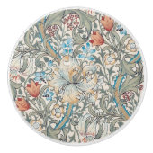 William Morris Lily Art Button Keramische Knop (Voorkant)