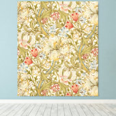 William Morris Lily Art Nouveau Canvas Afdruk (Insitu (Houten vloer))