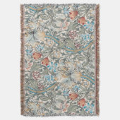 William Morris Lily Art Nouveau Floral Pattern Deken (Voorkant Verticaal)