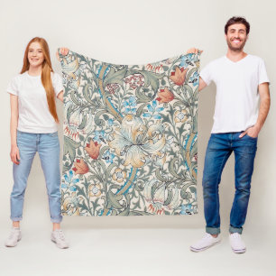 William Morris Lily Art Nouveau Floral Pattern Fle Fleece Deken