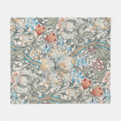 William Morris Lily Art Nouveau Floral Pattern Fle Fleece Deken (Voorkant (Horizontaal))