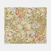 William Morris Lily Art Nouveau Floral Pattern Fleece Deken (Voorkant (Horizontaal))