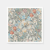 William Morris Lily Art Nouveau Floral Pattern Nap Servet (Voorkant)