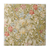 William Morris Lily Art Nouveau Floral Pattern Tegeltje (Voorkant)