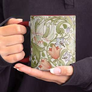 William Morris Lily Art Nouveau Floral Pattern Twe Mok