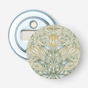 William Morris Lily en Granaatappel Bloem Classic Button Flesopener