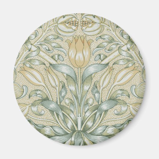 William Morris Lily en Granaatappel Bloem Classic Magneet (Voorkant)