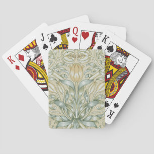 William Morris Lily en Granaatappel Bloem Classic Pokerkaarten
