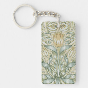 William Morris Lily en Granaatappel Bloem Classic Sleutelhanger