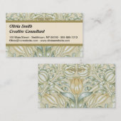 William Morris Lily en Granaatappel Bloem Classic Visitekaartje (Voorkant / Achterkant)