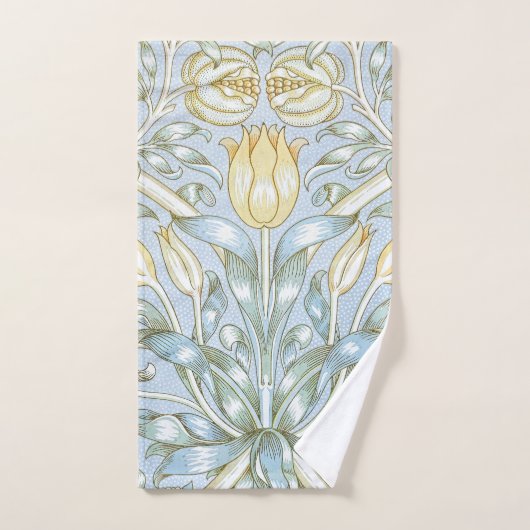 William Morris Lily en granaatappel Bloemenpatroon Bad Handdoek (Handdoek)