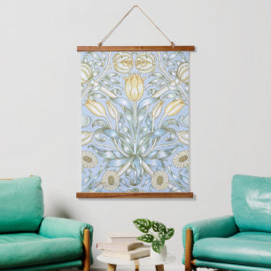 William Morris Lily en granaatappel Bloemenpatroon Hangend Wandkleed