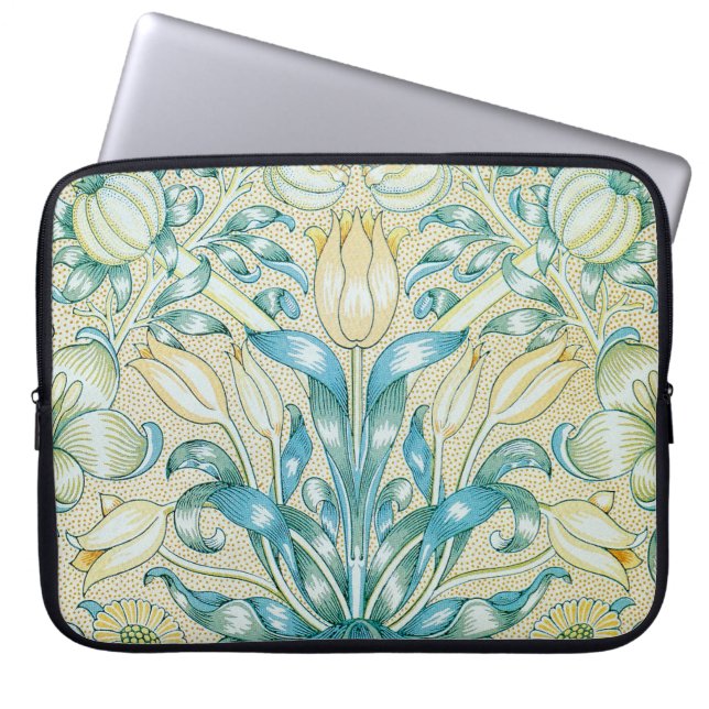 William Morris Lily en Pomegranate Pattern Laptop Sleeve (Voorkant)