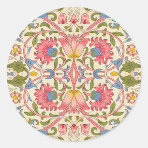 William Morris Lodden bloembehang Ronde Sticker