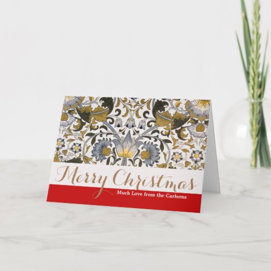 William Morris Lodden bloembloem Feestdagen Kaart (Voorkant)