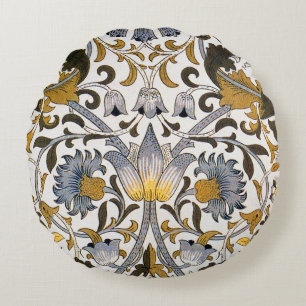 William Morris Lodden bloembloem Rond Kussen