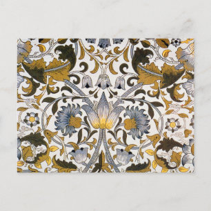 William Morris Lodden Bloempatroon: Blauwe Goud Briefkaart
