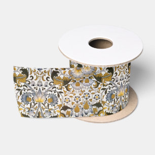 William Morris Lodden Bloempatroon: Blauwe Goud Lint