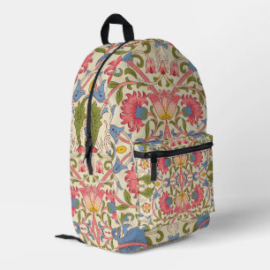 William Morris Lodden Bloempatroon Pastel Bedrukte Rugzak