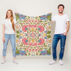 William Morris Lodden Bloempatroon Pastel Fleece Deken
