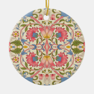 William Morris Lodden Bloempatroon Pastel Keramisch Ornament