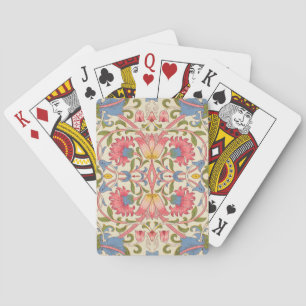 William Morris Lodden Bloempatroon Pastel Pokerkaarten