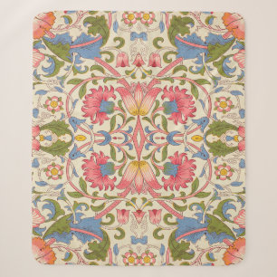 William Morris Lodden Bloempatroon Pastel Sherpa Deken