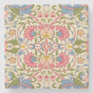 William Morris Lodden Bloempatroon Pastel Stenen Onderzetter