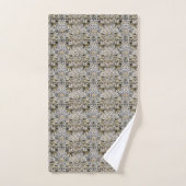 William Morris Lodden Gris Broderie dorée (Serviette à main)
