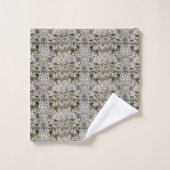 William Morris Lodden Gris Broderie dorée (Gant de toilette)