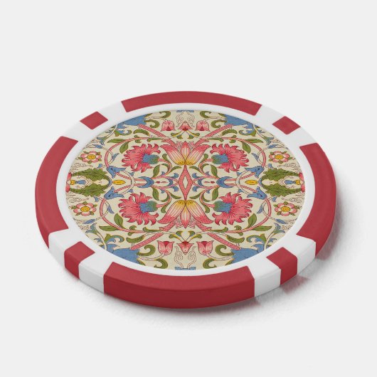 William Morris Lodden Spring Wallpaper Art Poker Chips (Enkel)