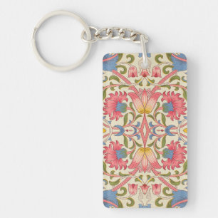 William Morris Lodden Spring Wallpaper Art Sleutelhanger