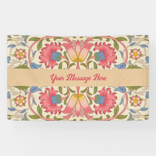 William Morris Lodden Spring Wallpaper Art Spandoek (Horizontaal)