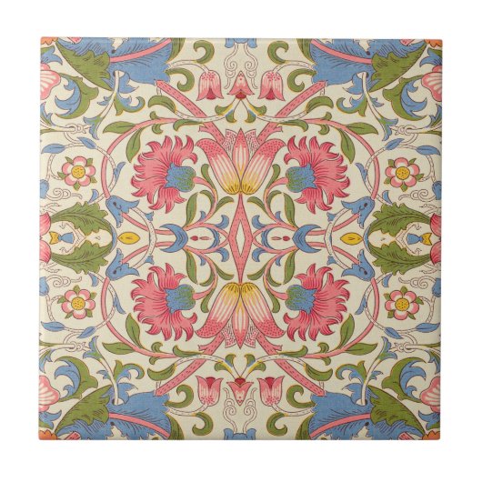 William Morris Lodden Spring Wallpaper Art Tegeltje (Voorkant)
