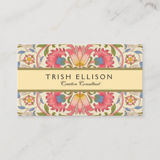 William Morris Lodden Spring Wallpaper Art Visitekaartje (Voorkant)