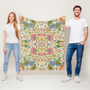 William Morris Loddon Bloem Patronen Fleece Deken