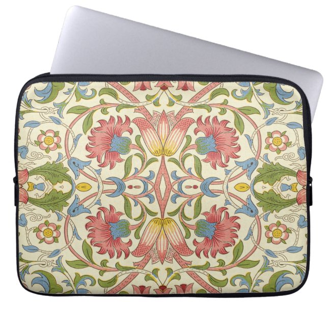 William Morris Loddon Blossom Floral Patterns Laptop Sleeve (Voorkant)