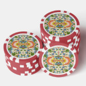 William Morris Loddon Blossom Floral Patterns Poker Chips (Opstapeling)