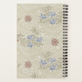 William Morris Lt Blue & Rust Larkspur Patroon Notitieboek (Achterkant)