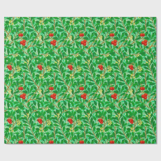 William Morris Lychee Tree Pattern, Light Green Cadeaupapier (Vlak)