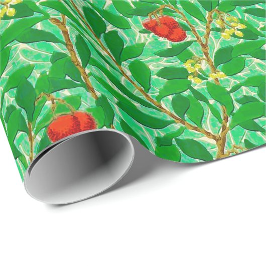 William Morris Lychee Tree Pattern, Light Green Cadeaupapier (Rol Hoek)